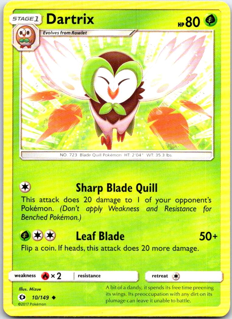 Dartrix - 10/149 - - SM BASE SET - Pokemon - Uncommon | AB61-24