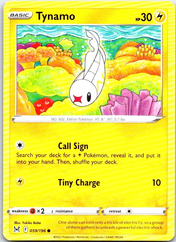 Tynamo - 059/196 - - LOST ORIGIN - Pokemon - Common | AC10-27