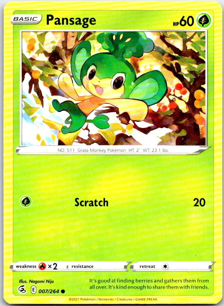 Pansage - 007/264 - - FUSION STRIKE - Pokemon - Common | AB34-44