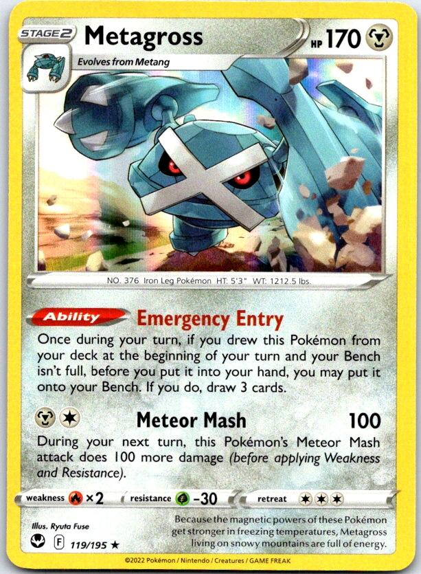 Metagross - 119/195 - Holo - SILVER TEMPEST - Pokemon - Rare | AC01-28