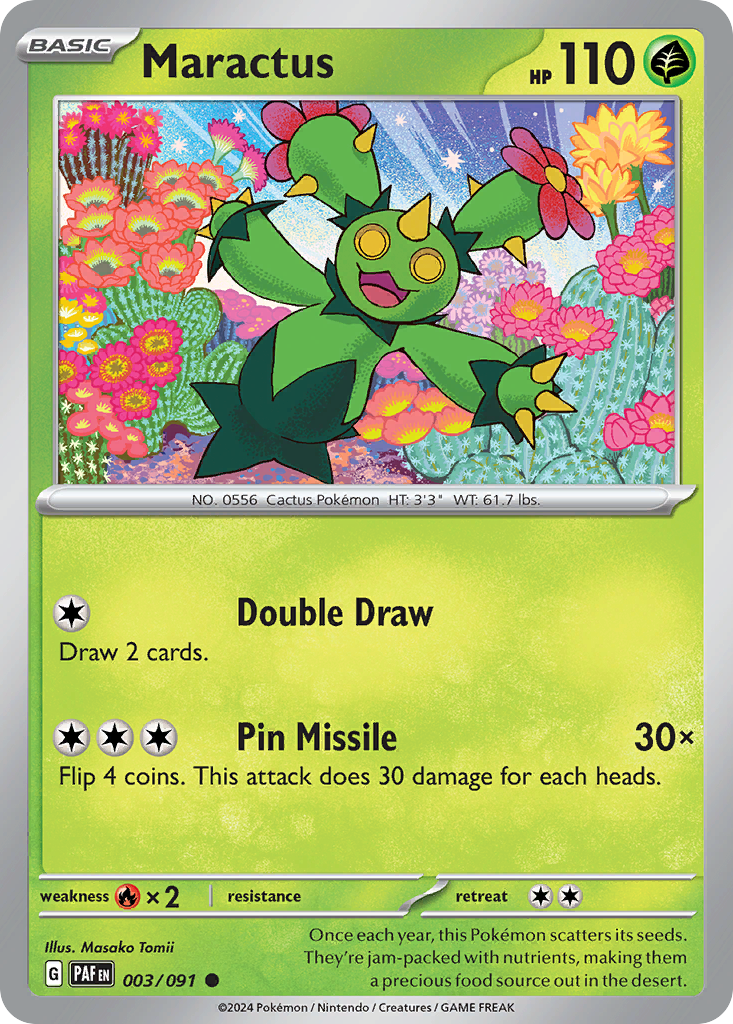 Maractus - 003/091 - - PALDEAN FATES - Pokemon - Common | AA81-45