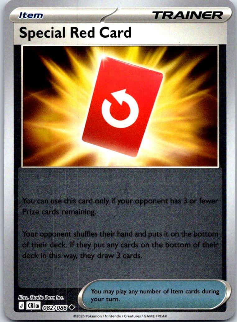 Special Red Card - 082/086 - Reverse Holo - CHAOS RISING - Pokemon - | AB14-37