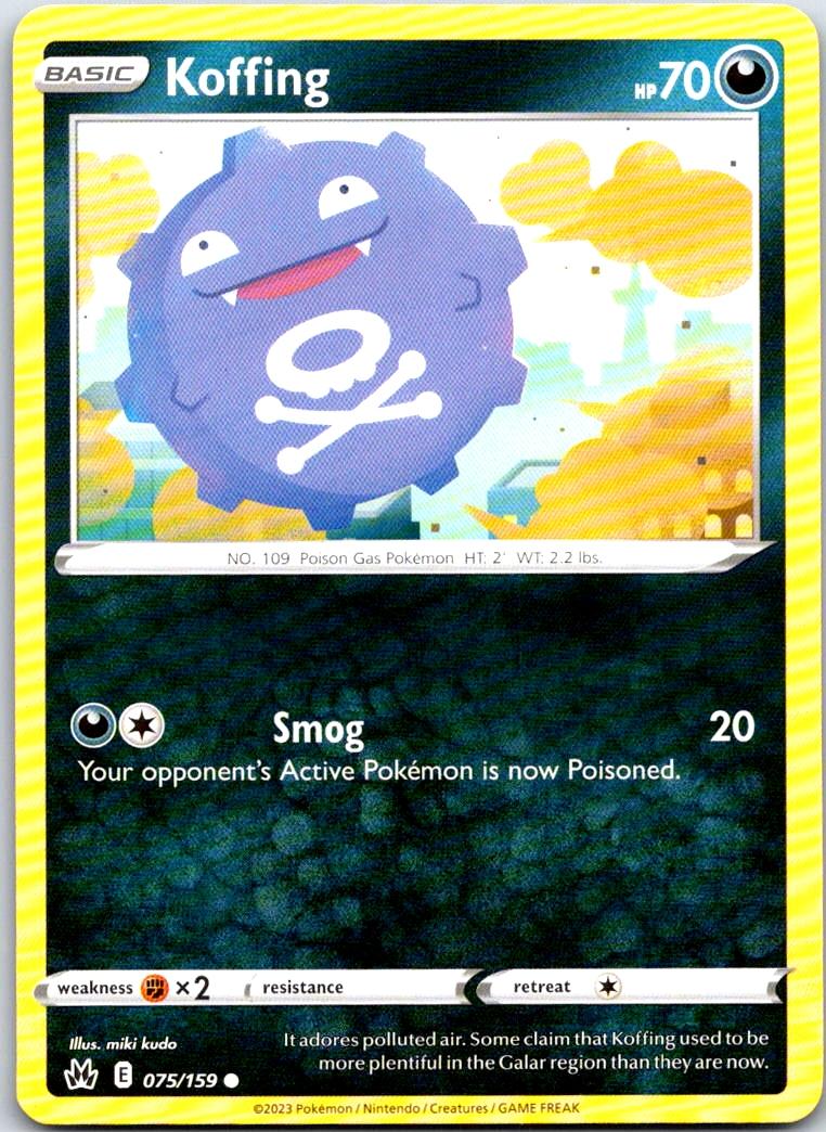 Koffing - 075/159 - - CROWN ZENITH - Pokemon - Common | AA103-6