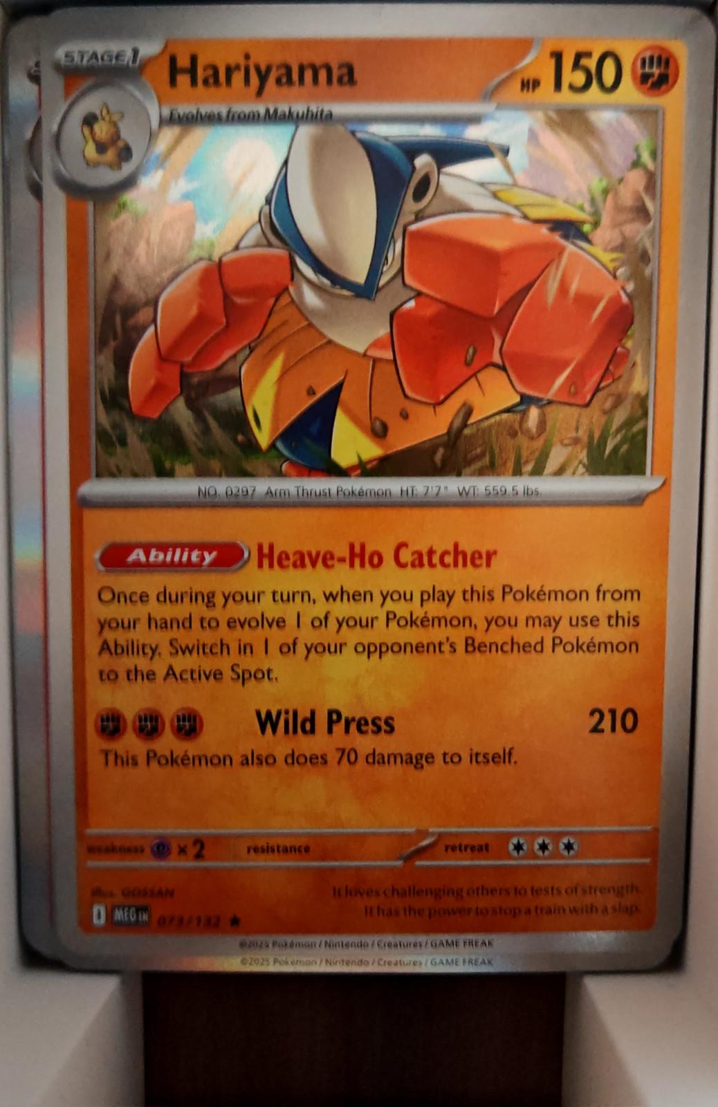 Hariyama - 073/132 - Holo - MEGA EVOLUTION - Pokemon - Rare | AA55-34