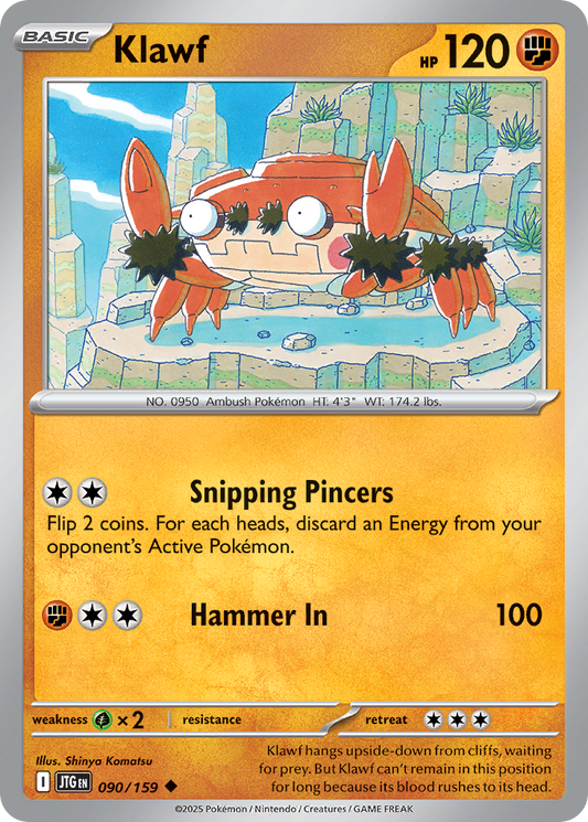 Klawf - 090/159 - - JOURNEY TOGETHER - Pokemon - Uncommon | AA45-24