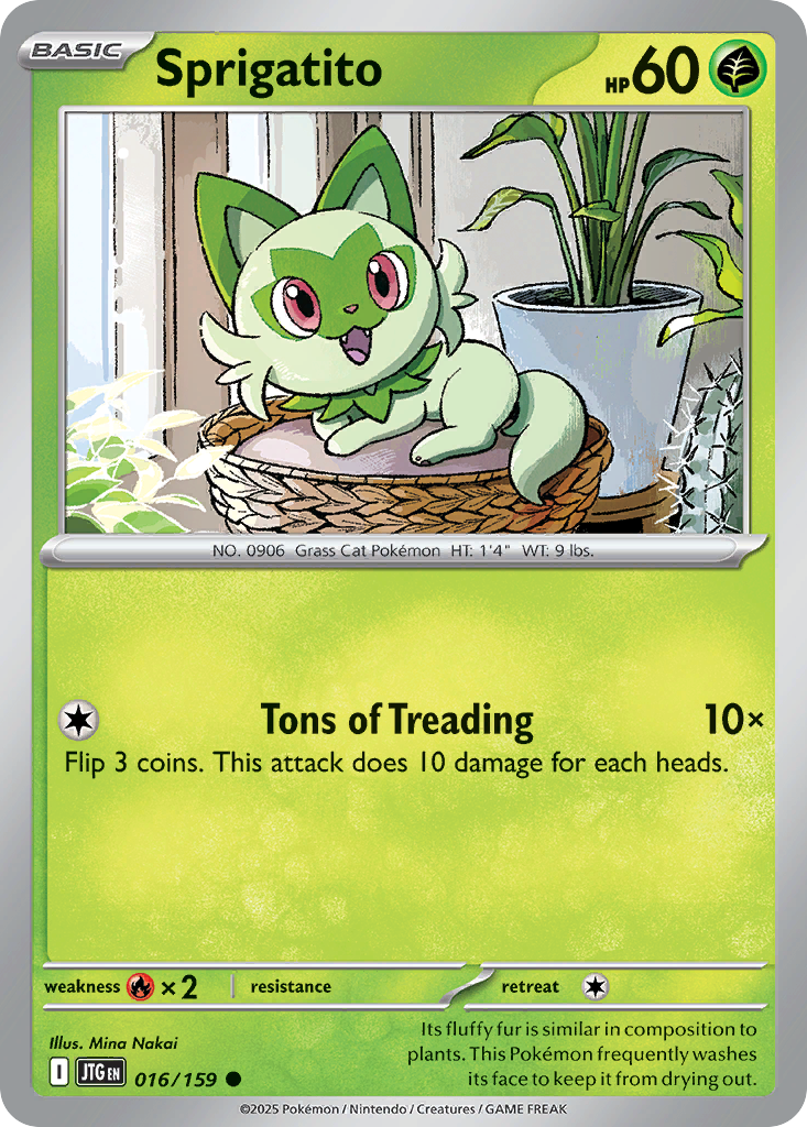 Sprigatito - 016/159 - Reverse Holo - JOURNEY TOGETHER - Pokemon - | AA22-19
