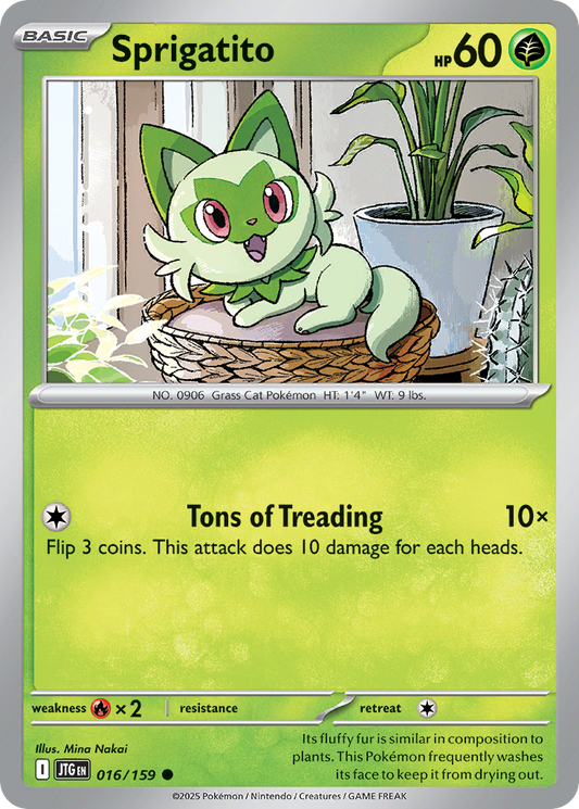 Sprigatito - 016/159 - Reverse Holo - JOURNEY TOGETHER - Pokemon - | AA22-19