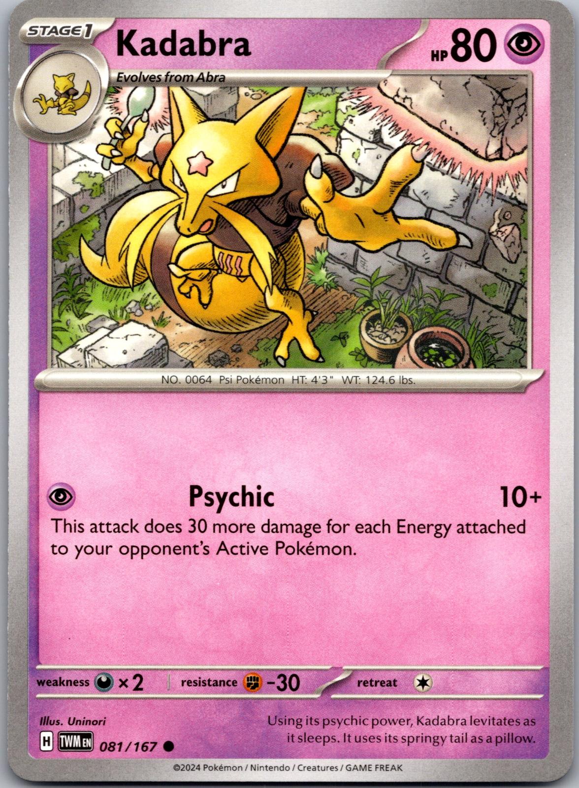 Kadabra - 081/167 - - TWILIGHT MASQUERADE - Pokemon - Common | AA86-4