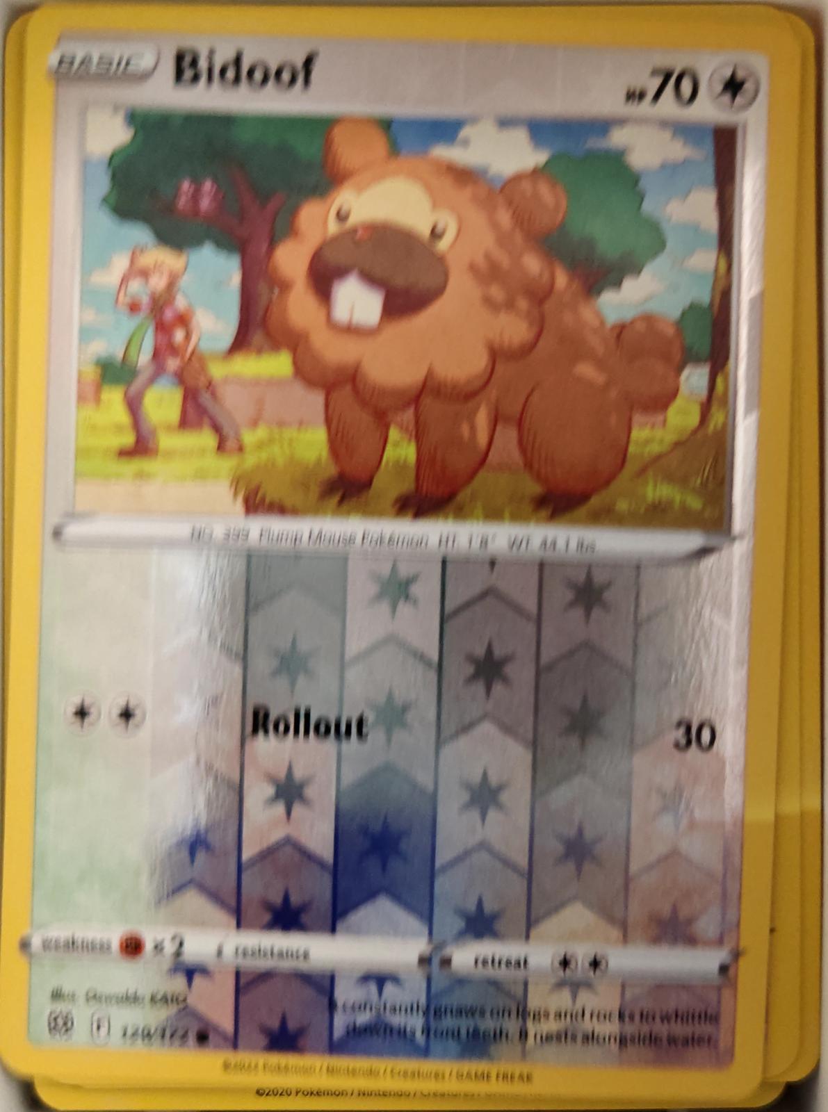 Bidoof - 120/172 - Reverse Holo - BRILLIANT STARS - Pokemon - Common | AA22-69