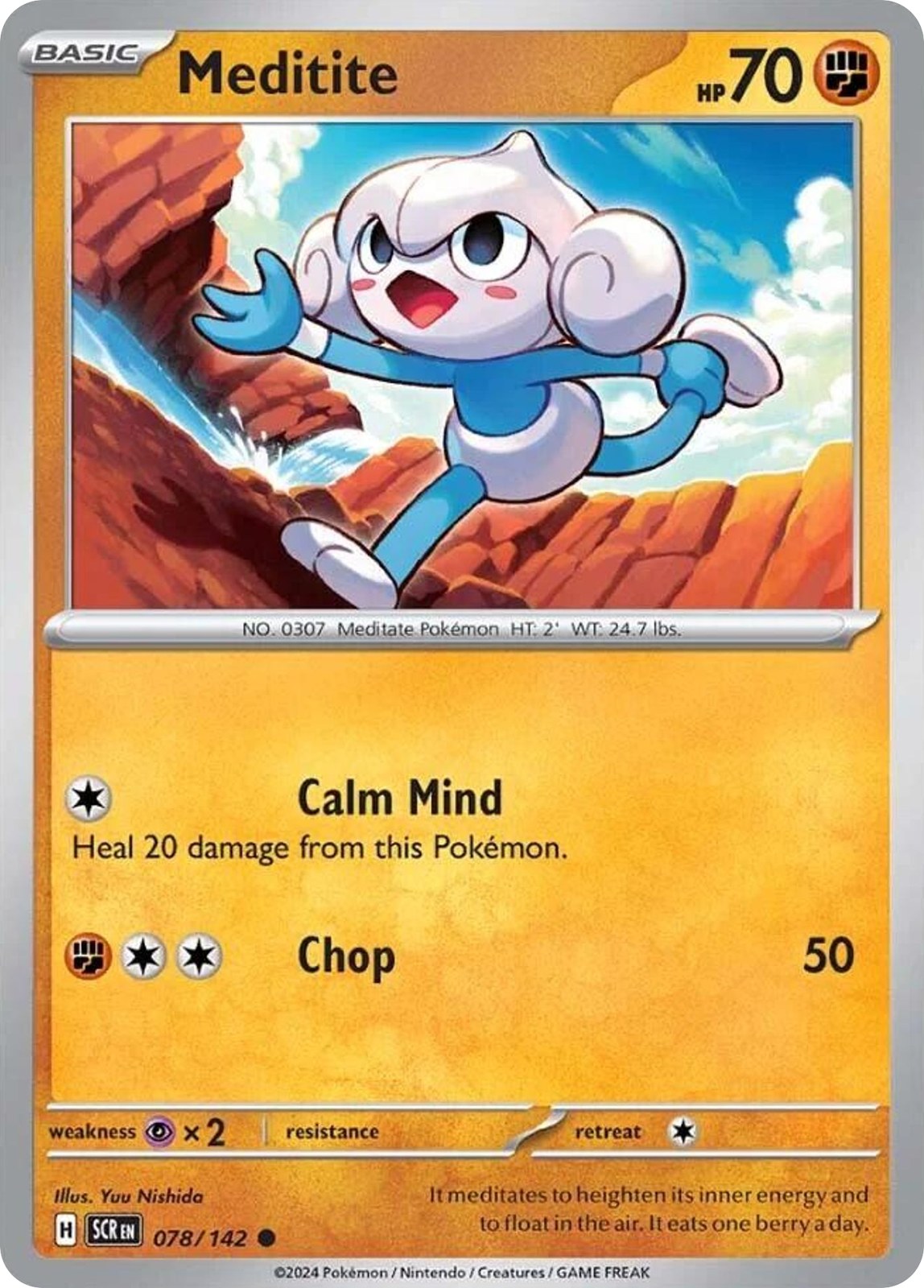 Meditite - 78/142 - - STELLAR CROWN - Pokemon - Common | AA20-82