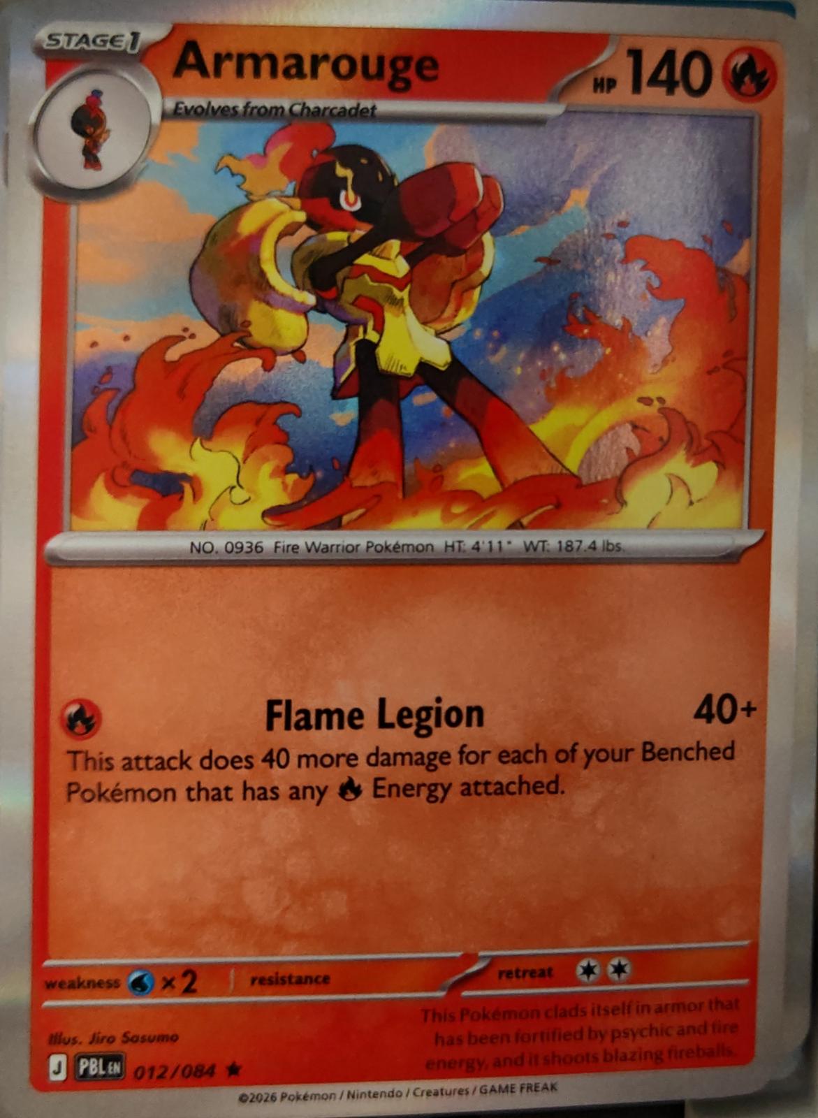 Armarouge - 012/084 - Holo - PITCH BLACK - Pokemon - Rare | AA25-20