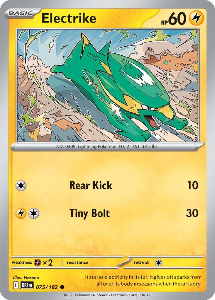 Electrike - 075/182 - Reverse Holo - DESTINED RIVALS - Pokemon - | AA19-74