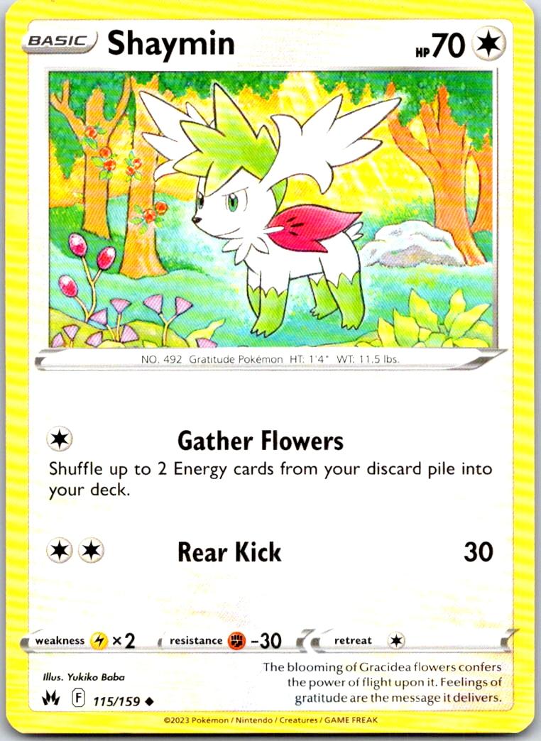 Shaymin - 115/159 - - CROWN ZENITH - Pokemon - Uncommon | AA105-43