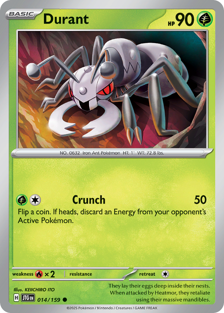 Durant - 014/159 - Reverse Holo - JOURNEY TOGETHER - Pokemon - Common | AA22-52