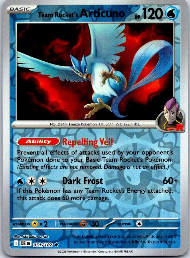 Team Rocket's Articuno (Non-Holo) - 051/182 - - DECK EXCLUSIVES - Pokemon - | AA125-45