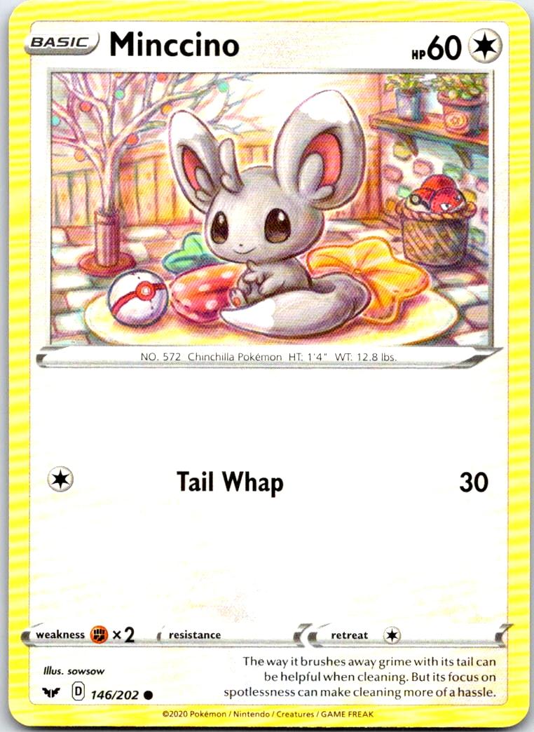 Minccino - 146/202 - - SWORD & SHIELD - Pokemon - Common | AB79-1