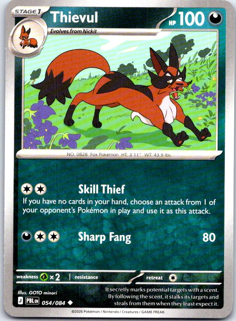 Thievul - 054/084 - - PITCH BLACK - Pokemon - Uncommon | AB59-31