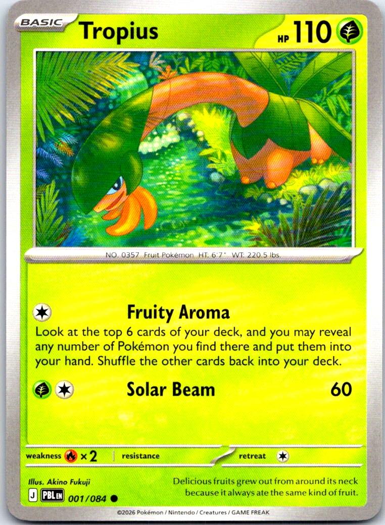 Tropius - 001/084 - - PITCH BLACK - Pokemon - Common | AB26-47