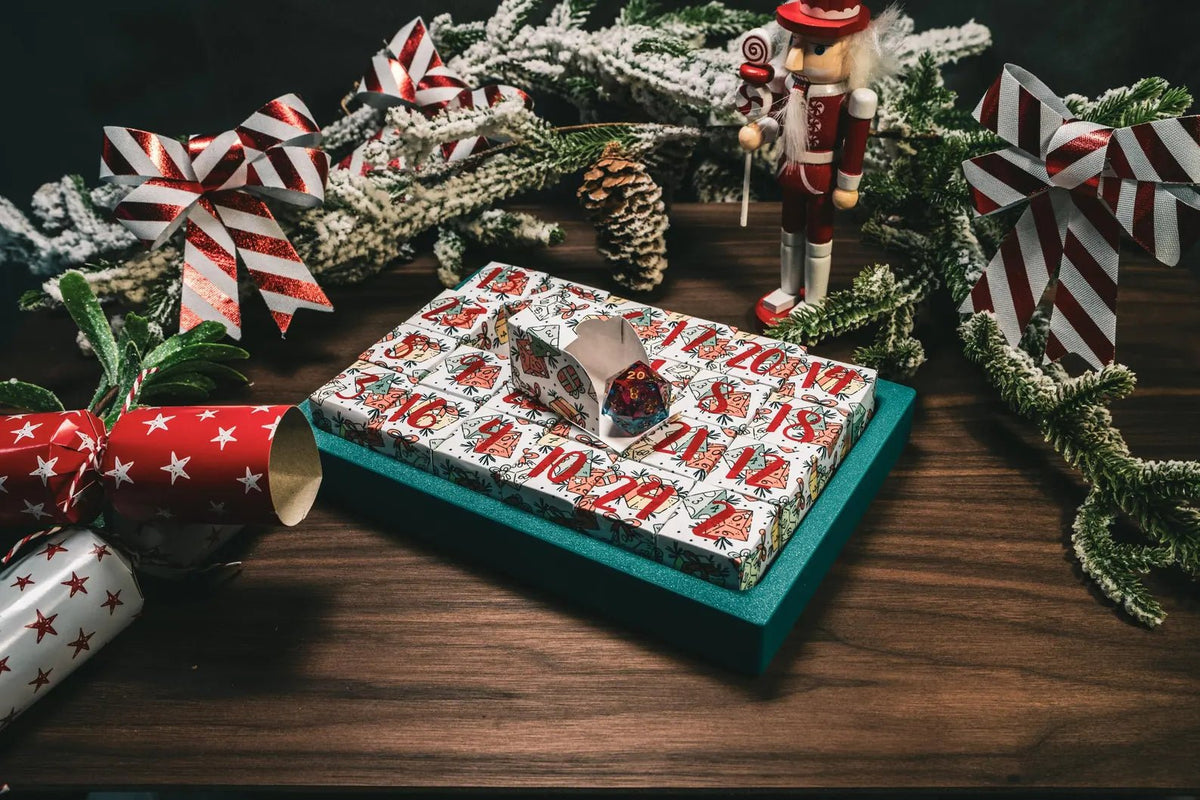 Gift for Gamers - Dice Advent Calendar with Dice Tray Board Game Tabletop Gaming Gifts Accessories, RPG D&D Dice