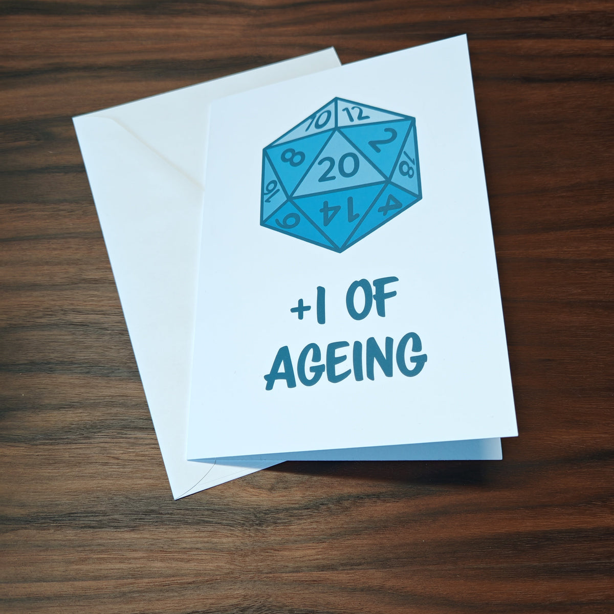 Gifts for Gamers - Greetings Cards +1 Board Game Tabletop Gaming Gifts Accessories, RPG D&D Dice