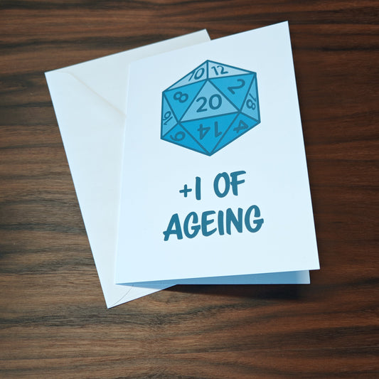 Gifts for Gamers - Greetings Cards +1 Board Game Tabletop Gaming Gifts Accessories, RPG D&D Dice
