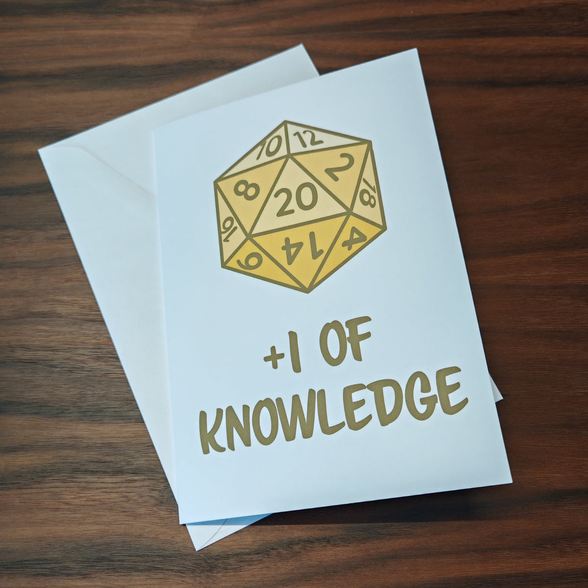 Gifts for Gamers - Greetings Cards +1 Board Game Tabletop Gaming Gifts Accessories, RPG D&D Dice