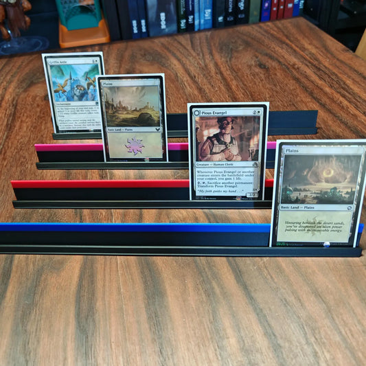 3D printed Tabletop Gaming Card Rail- Card Holder Multi Colour