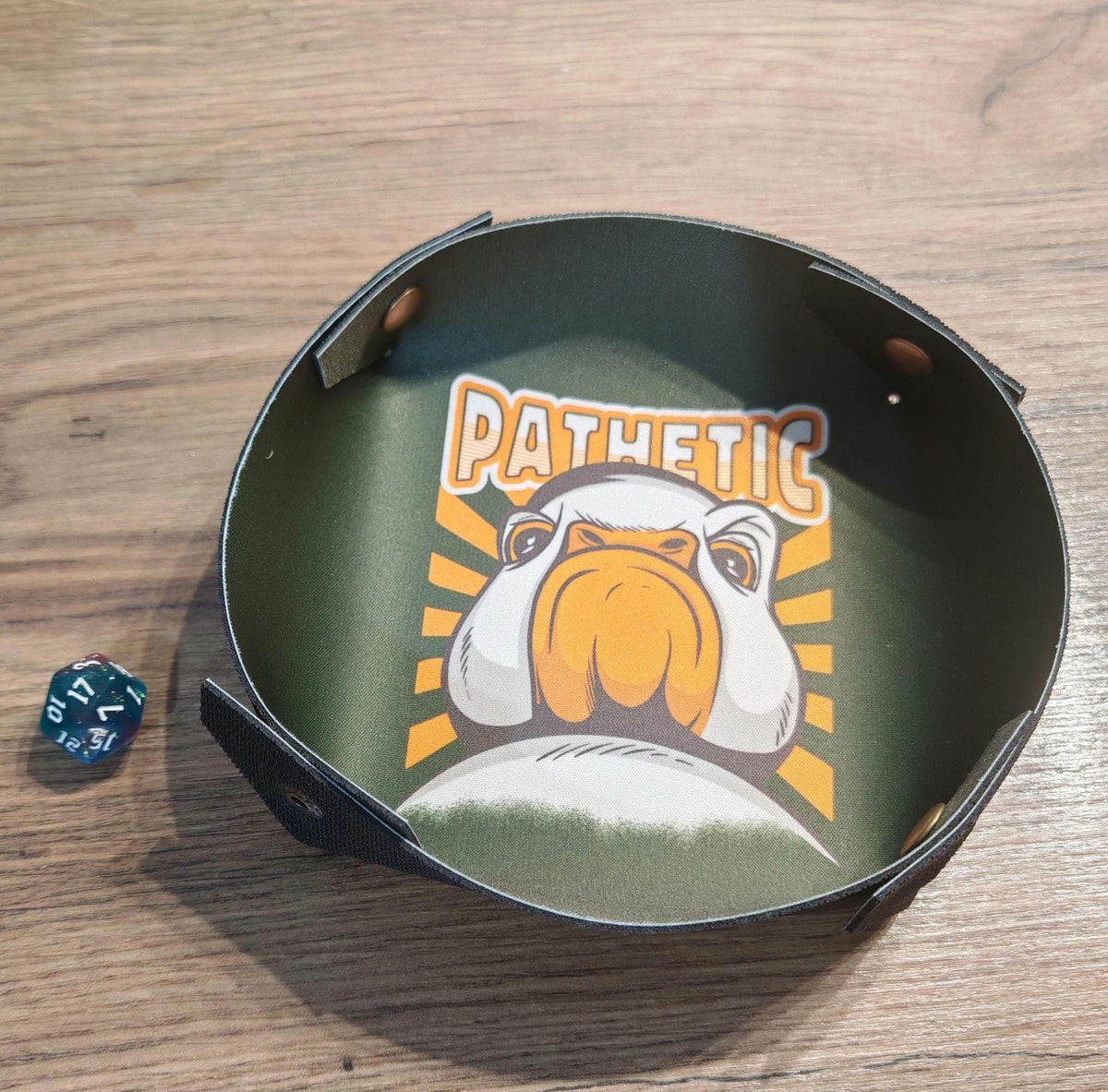 Judgement Goose printed neoprene dice tray