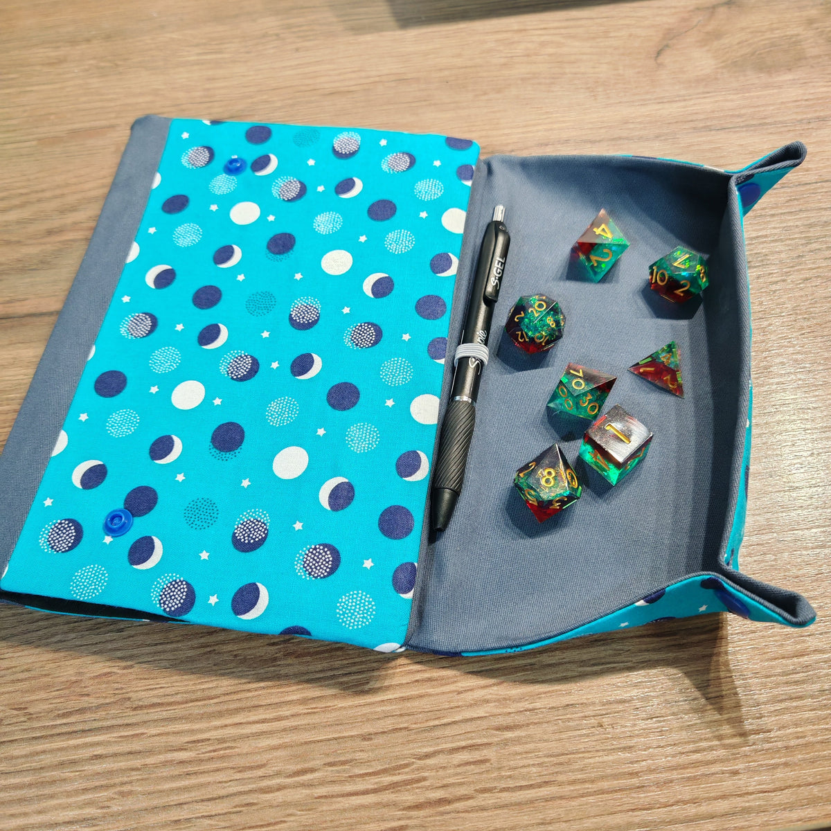 Notebook with Dice Tray Board Game Tabletop Gaming Gifts Accessories, RPG D&D Dice