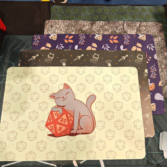 Playmat - Patterned Card Game Mats Board Game Tabletop Gaming Gifts Accessories, RPG D&D Dice