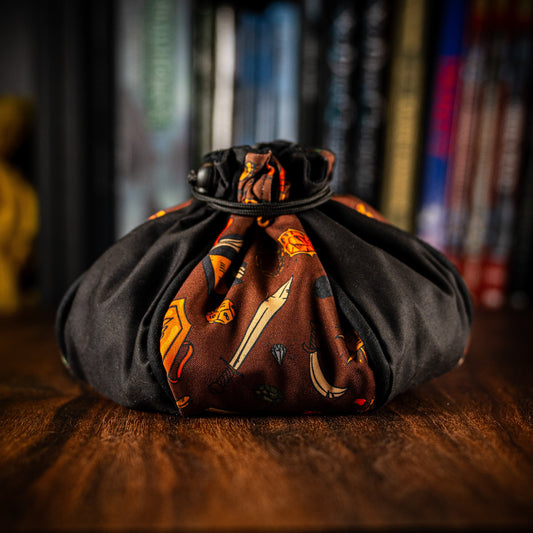 Pocket Dice Bag - D&D Patterned Divided Bag Board Game Tabletop Gaming Gifts Accessories, RPG D&D Dice