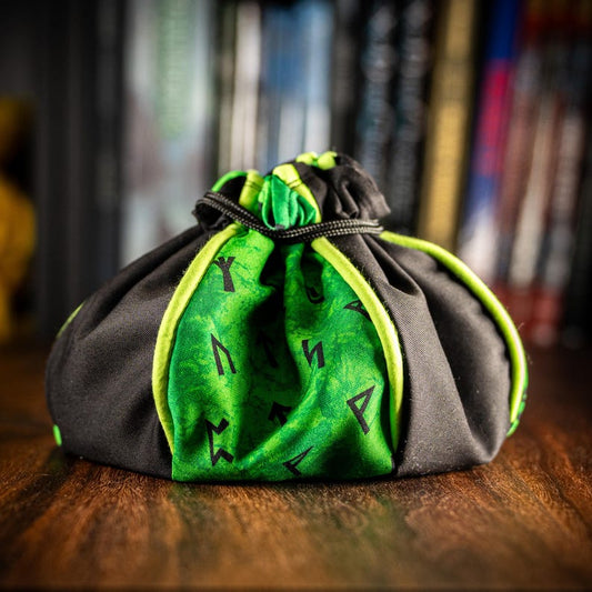 Pocket Dice Bag - Rune Pattern Divided Bag Board Game Tabletop Gaming Gifts Accessories, RPG D&D Dice