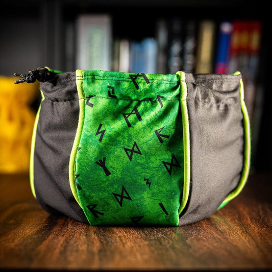 Pocket Dice Bag - Rune Pattern Divided Bag Board Game Tabletop Gaming Gifts Accessories, RPG D&D Dice