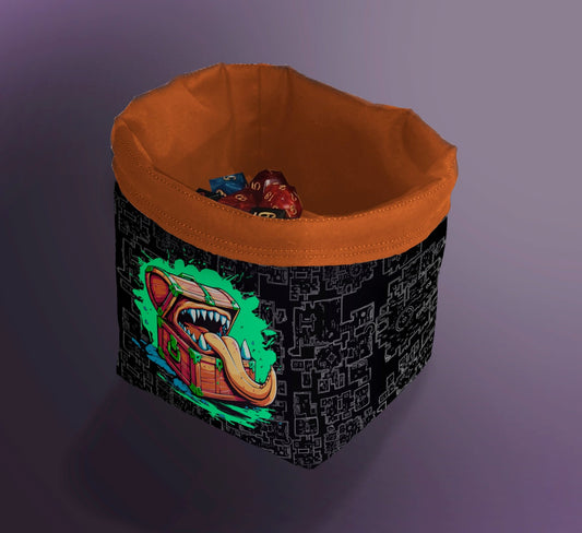 Printed Dice Bag - RPG Mimic Chest Board Game Tabletop Gaming Gifts Accessories, RPG D&D Dice
