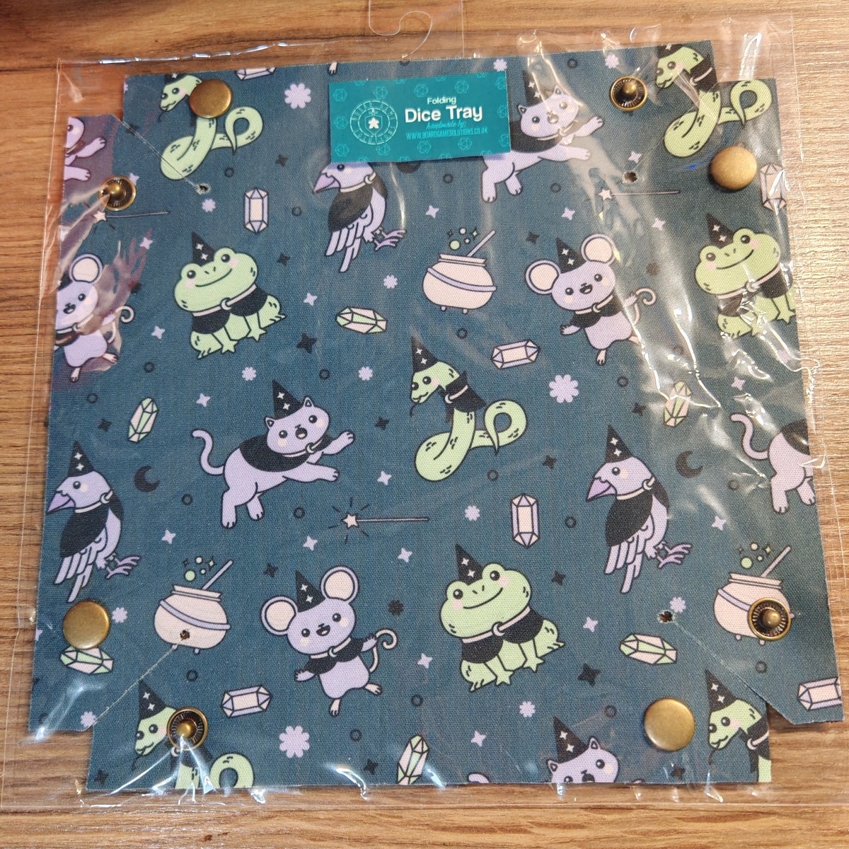 Ready to ship folding dice tray featuring Magical Animal Familiars