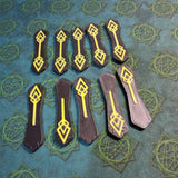 Rulers and Guides - Path Markers / Directional Arrows suitable for Arkham Horror LCG (Copy) Board Game Tabletop Gaming Gifts Accessories, RPG D&D Dice