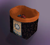 Tarot Accessories - Tarot Card Themed Drawstring Bag Board Game Tabletop Gaming Gifts Accessories, RPG D&D Dice