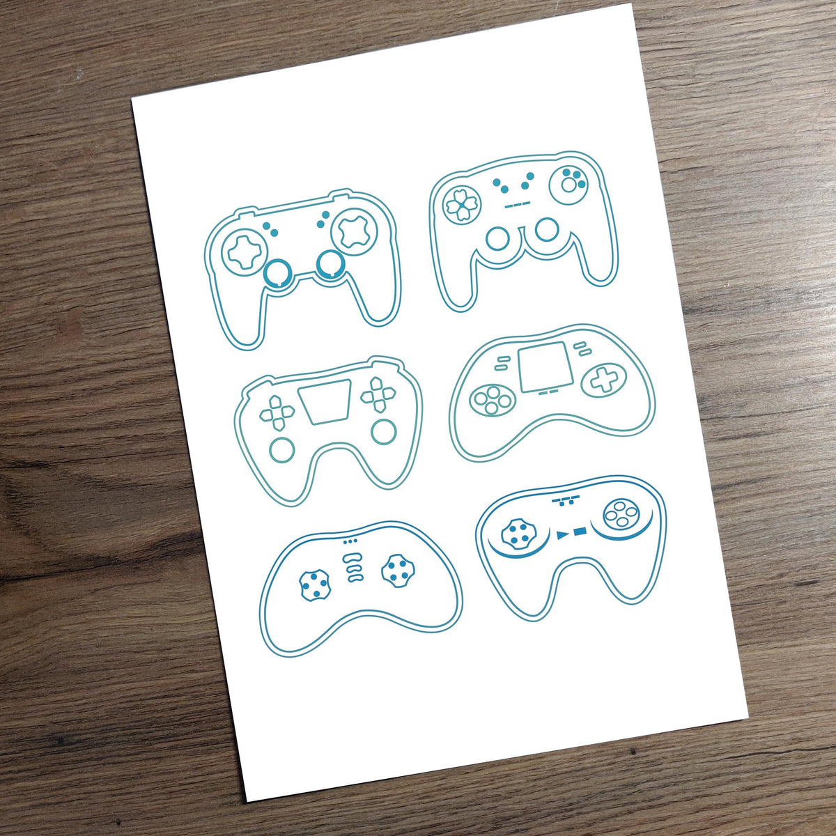 Art Print - Console Controllers Game Room Print Board Game Tabletop Gaming Gifts Accessories, RPG D&D Dice