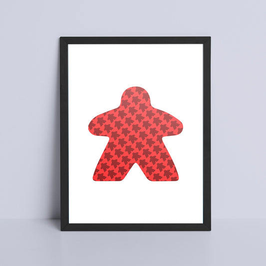 Art Print - Meeple Game Room Print Board Game Tabletop Gaming Gifts Accessories, RPG D&D Dice