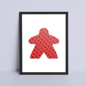Art Print - Meeple Game Room Print Board Game Accessories, Tabletop Gaming Gifts, RPG Dnd Dice