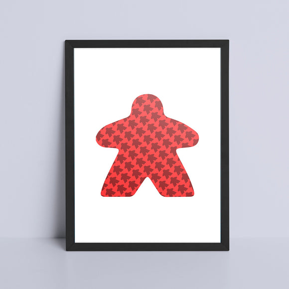 Art Print - Meeple Game Room Print Board Game Accessories, Tabletop Gaming Gifts, RPG Dnd Dice