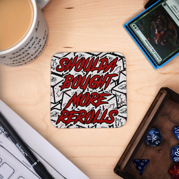 Coaster - Bloodbowl Design Mug Coaster Board Game Accessories, Tabletop Gaming Gifts, RPG Dnd Dice