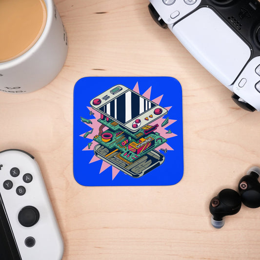 Coaster - Console Gaming Mug Coaster Board Game Tabletop Gaming Gifts Accessories, RPG D&D Dice
