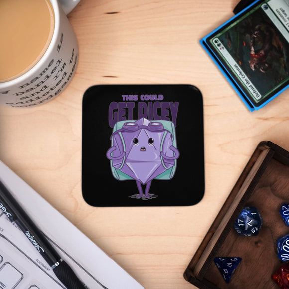 Coaster - Dicey Mug Coaster Board Game Accessories, Tabletop Gaming Gifts, RPG Dnd Dice