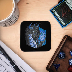 Coaster - Dragon with Dice Mug Coaster Board Game Accessories, Tabletop Gaming Gifts, RPG Dnd Dice