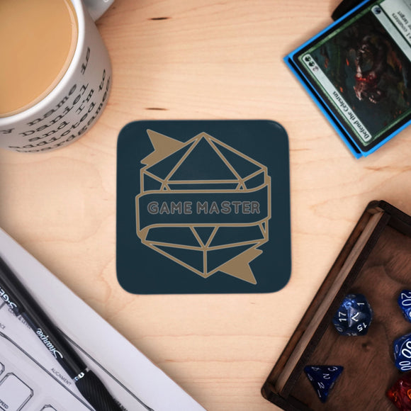 Coaster - Game Master Mug Coaster Board Game Accessories, Tabletop Gaming Gifts, RPG Dnd Dice