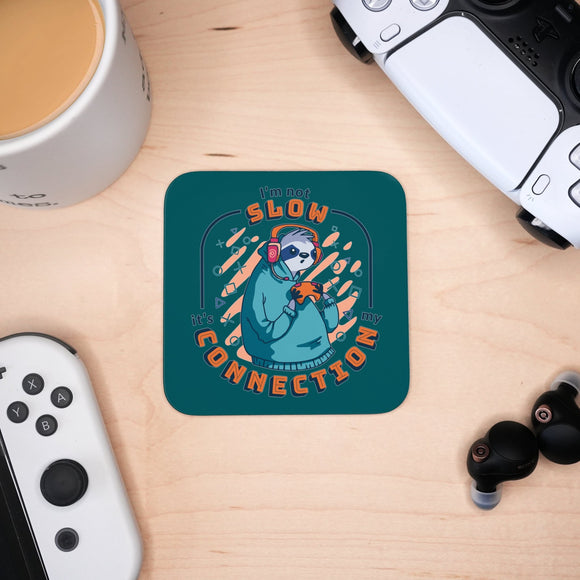 Coaster - Gaming Sloth Mug Coaster Board Game Accessories, Tabletop Gaming Gifts, RPG Dnd Dice