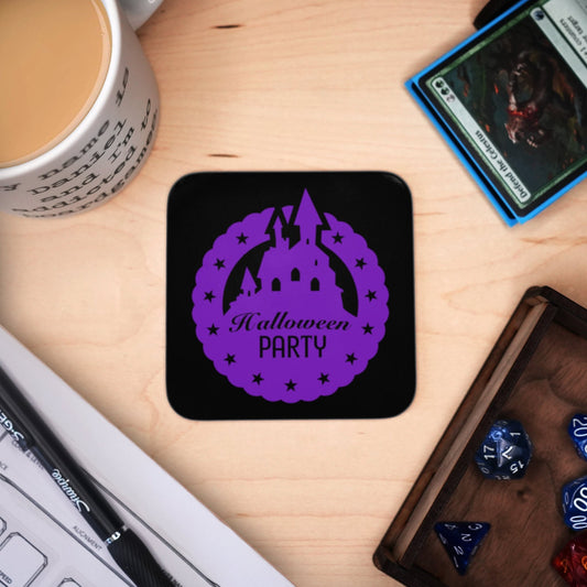 Coaster - Halloween Party Mug Coaster Board Game Tabletop Gaming Gifts Accessories, RPG D&D Dice