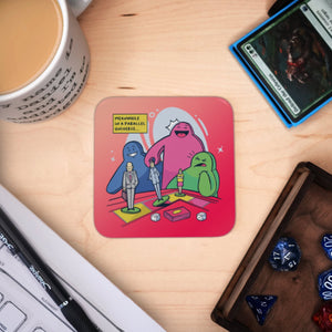 Coaster - Meeple People Mug Coaster Board Game Accessories, Tabletop Gaming Gifts, RPG Dnd Dice