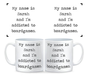 Coffee Mug- Board Game Addict Cup Mug Board Game Accessories, Tabletop Gaming Gifts, RPG Dnd Dice
